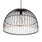 GLOBOSTAR® NEVIS 00681 Μοντέρνο Κρεμαστό Φωτιστικό Οροφής με Ντουί 1 x E27 AC 220-240V IP20 - Μαύρο & Μπεζ - Μ49 x Π49 x Υ34.5cm - Image 6