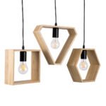 GLOBOSTAR® ELISE 00682 Μοντέρνο Κρεμαστό Φωτιστικό Οροφής με Ντουί 3 x E27 AC 220-240V IP20 - Μπεζ & Μαύρο - Μ76 x Π8 x Υ25cm - Image 5