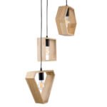 GLOBOSTAR® ELISE 00683 Μοντέρνο Κρεμαστό Φωτιστικό Οροφής με Ντουί 3 x E27 AC 220-240V IP20 - Μπεζ & Μαύρο - Μ55 x Π55 x Υ130cm - Image 6