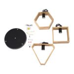 GLOBOSTAR® ELISE 00683 Μοντέρνο Κρεμαστό Φωτιστικό Οροφής με Ντουί 3 x E27 AC 220-240V IP20 - Μπεζ & Μαύρο - Μ55 x Π55 x Υ130cm - Image 8