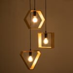 GLOBOSTAR® ELISE 00683 Μοντέρνο Κρεμαστό Φωτιστικό Οροφής με Ντουί 3 x E27 AC 220-240V IP20 - Μπεζ & Μαύρο - Μ55 x Π55 x Υ130cm - Image 9