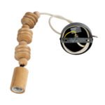 GLOBOSTAR® BEADS 00696 Vintage Κρεμαστό Φωτιστικό Οροφής με Ντουί 1 x E27 AC 220-240V IP20 - Μπεζ - Μ5 x Π5 x Υ33cm - Image 4