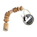 GLOBOSTAR® BEADS 00697 Vintage Κρεμαστό Φωτιστικό Οροφής με Ντουί 1 x E27 AC 220-240V IP20 - Μπεζ - Μ5 x Π5 x Υ33cm - Image 4