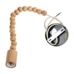 GLOBOSTAR® BEADS 00698 Vintage Κρεμαστό Φωτιστικό Οροφής με Ντουί 1 x E27 AC 220-240V IP20 - Μπεζ - Μ4 x Π4 x Υ47cm - Image 3