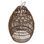 GLOBOSTAR® TAHITI 00711 Boho Κρεμαστό Φωτιστικό Οροφής με Ντουί 1 x E27 AC 220-240V IP20 - Καφέ - Μ38 x Π38 x Υ50cm - Image 7