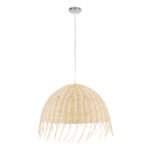GLOBOSTAR® JAKARTA 00712 Boho Κρεμαστό Φωτιστικό Οροφής με Ντουί 1 x E27 AC 220-240V IP20 - Μπεζ - Μ50 x Π50 x Υ36cm - Image 4