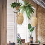 GLOBOSTAR® MANILA 00713 Boho Κρεμαστό Φωτιστικό Οροφής με Ντουί 1 x E27 AC 220-240V IP20 - Μπεζ - Μ50 x Π50 x Υ70cm - Image 11