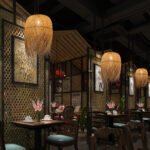 GLOBOSTAR® MANILA 00713 Boho Κρεμαστό Φωτιστικό Οροφής με Ντουί 1 x E27 AC 220-240V IP20 - Μπεζ - Μ50 x Π50 x Υ70cm - Image 12