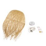 GLOBOSTAR® MANILA 00713 Boho Κρεμαστό Φωτιστικό Οροφής με Ντουί 1 x E27 AC 220-240V IP20 - Μπεζ - Μ50 x Π50 x Υ70cm - Image 9