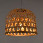 GLOBOSTAR® MANGEA 00715 Boho Κρεμαστό Φωτιστικό Οροφής με Ντουί 1 x E27 AC 220-240V IP20 - Μπεζ - Μ35 x Π35 x Υ22cm - Image 3