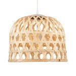 GLOBOSTAR® MANGEA 00715 Boho Κρεμαστό Φωτιστικό Οροφής με Ντουί 1 x E27 AC 220-240V IP20 - Μπεζ - Μ35 x Π35 x Υ22cm - Image 5