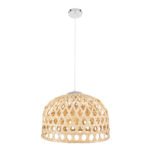 GLOBOSTAR® MANGEA 00716 Boho Κρεμαστό Φωτιστικό Οροφής με Ντουί 1 x E27 AC 220-240V IP20 - Μπεζ - Μ50 x Π50 x Υ34cm - Image 4
