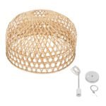 GLOBOSTAR® MANGEA 00717 Boho Κρεμαστό Φωτιστικό Οροφής με Ντουί 1 x E27 AC 220-240V IP20 - Μπεζ - Μ100 x Π100 x Υ59cm - Image 9