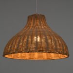 GLOBOSTAR® MAYOTTE 00724 Boho Κρεμαστό Φωτιστικό Οροφής με Ντουί 1 x E27 AC 220-240V IP20 - Μπεζ - Μ40 x Π40 x Υ28cm - Image 3