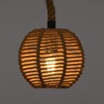 GLOBOSTAR® MANDALA 00730 Boho Κρεμαστό Φωτιστικό Οροφής με Ντουί 1 x E27 AC 220-240V IP20 - Μπεζ - Μ20 x Π20 x Υ20cm - Image 3