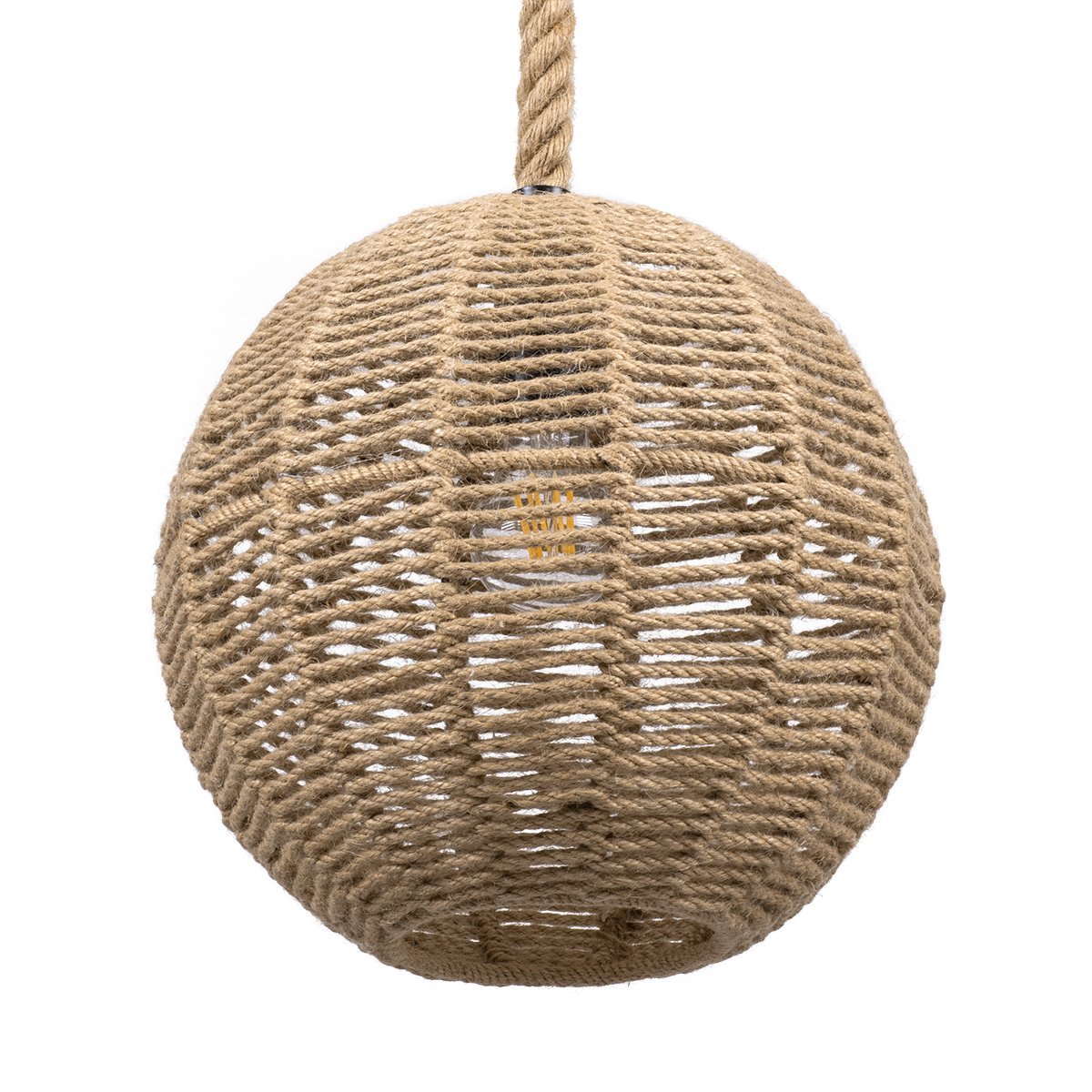 00731_0 GLOBOSTAR® MANDALA 00731 Boho Κρεμαστό Φωτιστικό Οροφής με Ντουί 1 x E27 AC 220-240V IP20 - Μπεζ - Μ30 x Π30 x Y30cm - Image 1