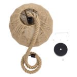 GLOBOSTAR® MANDALA 00731 Boho Κρεμαστό Φωτιστικό Οροφής με Ντουί 1 x E27 AC 220-240V IP20 - Μπεζ - Μ30 x Π30 x Y30cm - Image 11