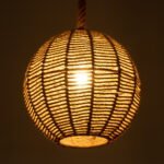 GLOBOSTAR® MANDALA 00731 Boho Κρεμαστό Φωτιστικό Οροφής με Ντουί 1 x E27 AC 220-240V IP20 - Μπεζ - Μ30 x Π30 x Y30cm - Image 3