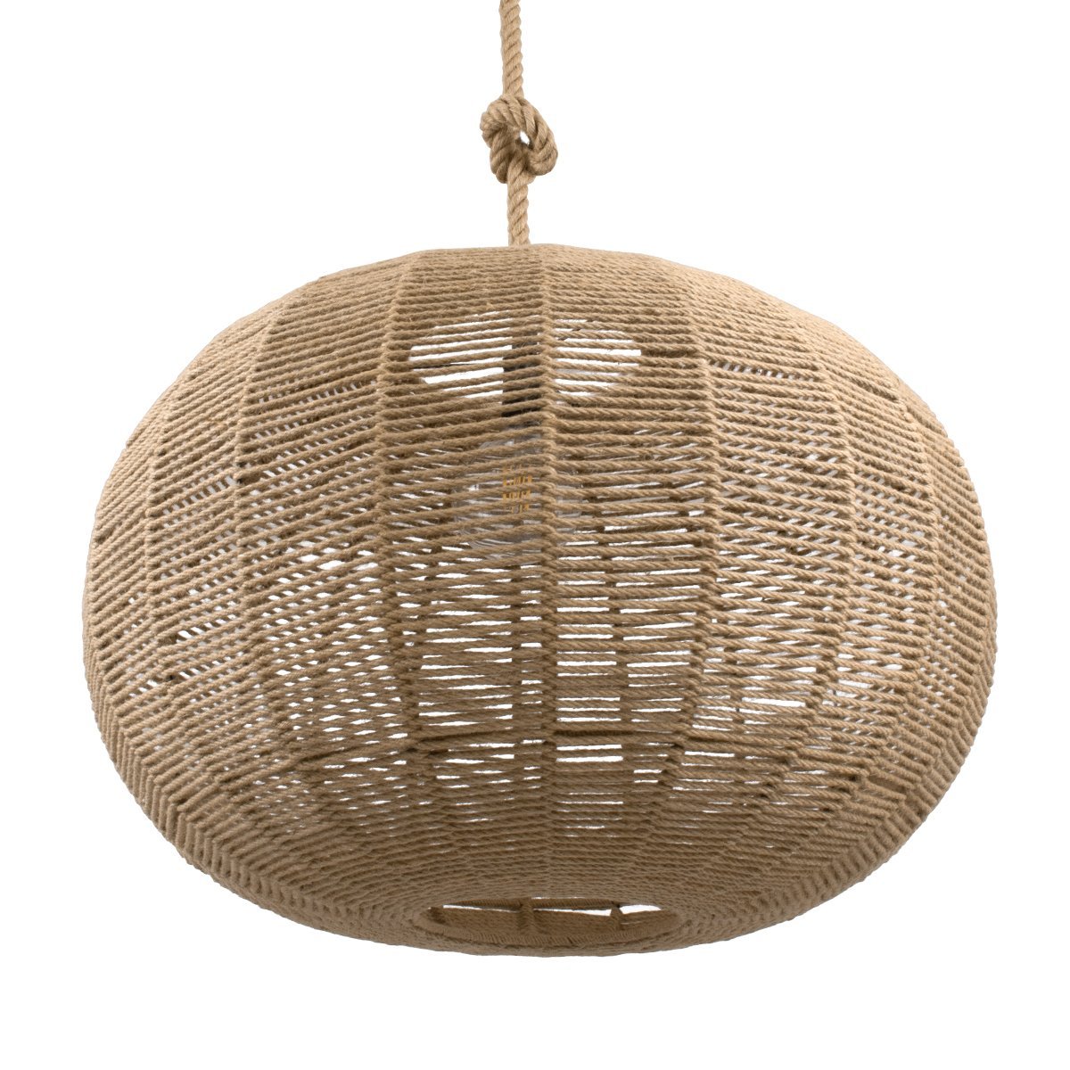 00732_0 GLOBOSTAR® MANDALA 00732 Boho Κρεμαστό Φωτιστικό Οροφής με Ντουί 1 x E27 AC 220-240V IP20 - Μπεζ - Μ80 x Π80 x Υ60cm - Image 1