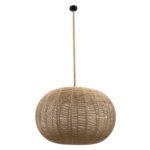 GLOBOSTAR® MANDALA 00732 Boho Κρεμαστό Φωτιστικό Οροφής με Ντουί 1 x E27 AC 220-240V IP20 - Μπεζ - Μ80 x Π80 x Υ60cm - Image 4