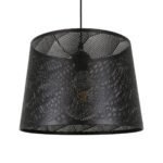 GLOBOSTAR® SPARKLE 00733 Μοντέρνο Κρεμαστό Φωτιστικό Οροφής με Ντουί 1 x E27 AC 220-240V IP20 - Μαύρο - Μ35 x Π35 x Υ26cm