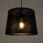 GLOBOSTAR® SPARKLE 00733 Μοντέρνο Κρεμαστό Φωτιστικό Οροφής με Ντουί 1 x E27 AC 220-240V IP20 - Μαύρο - Μ35 x Π35 x Υ26cm - Image 3