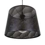 GLOBOSTAR® SPARKLE 00733 Μοντέρνο Κρεμαστό Φωτιστικό Οροφής με Ντουί 1 x E27 AC 220-240V IP20 - Μαύρο - Μ35 x Π35 x Υ26cm - Image 6