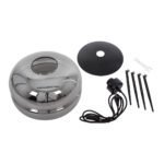 GLOBOSTAR® JAVAN 00738 Μοντέρνο Επιτραπέζιο Φωτιστικό Πορτατίφ με Ντουί 1 x E27 AC 220-240V IP20 - Μαύρο Φιμέ & Μαύρο - Μ30 x Π30 x Y19cm - Image 10