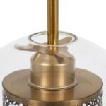 GLOBOSTAR® AVERY 00739 Μοντέρνο Κρεμαστό Φωτιστικό Οροφής με Ντουί 1 x E27 AC 220-240V IP20 - Διάφανο & Χρυσό - Μ18 x Π18 x Υ38cm - Image 7