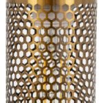 GLOBOSTAR® AVERY 00741 Μοντέρνο Κρεμαστό Φωτιστικό Οροφής με Ντουί 1 x E27 AC 220-240V IP20 - Διάφανο & Χρυσό - Μ15 x Π15 x Υ60cm - Image 7