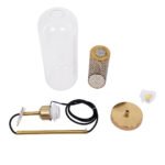 GLOBOSTAR® AVERY 00741 Μοντέρνο Κρεμαστό Φωτιστικό Οροφής με Ντουί 1 x E27 AC 220-240V IP20 - Διάφανο & Χρυσό - Μ15 x Π15 x Υ60cm - Image 10