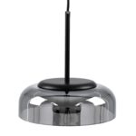 GLOBOSTAR® CHARLOTTE 00743 Μοντέρνο Κρεμαστό Φωτιστικό Οροφής LED 5W 500lm 180° AC 220-240V IP20 Θερμό Λευκό 2700K - Sanan SMD Chip - Μαύρο & Μαύρο Φιμέ - Μ23 x Π23 x Υ23cm - 2 Xρόνια Εγγύηση - Image 4