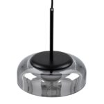 GLOBOSTAR® CHARLOTTE 00743 Μοντέρνο Κρεμαστό Φωτιστικό Οροφής LED 5W 500lm 180° AC 220-240V IP20 Θερμό Λευκό 2700K - Sanan SMD Chip - Μαύρο & Μαύρο Φιμέ - Μ23 x Π23 x Υ23cm - 2 Xρόνια Εγγύηση - Image 5