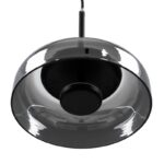 GLOBOSTAR® CHARLOTTE 00743 Μοντέρνο Κρεμαστό Φωτιστικό Οροφής LED 5W 500lm 180° AC 220-240V IP20 Θερμό Λευκό 2700K - Sanan SMD Chip - Μαύρο & Μαύρο Φιμέ - Μ23 x Π23 x Υ23cm - 2 Xρόνια Εγγύηση - Image 6