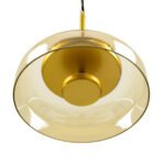 GLOBOSTAR® CHARLOTTE 00744 Μοντέρνο Κρεμαστό Φωτιστικό Οροφής LED 5W 500lm 180° AC 220-240V IP20 Θερμό Λευκό 2700K - Lumileds SMD Chip - Μελί & Χρυσό - Μ23 x Π23 x Υ23cm - 2 Χρόνια Εγγύηση - Image 9