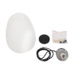 GLOBOSTAR® FREYA 00745 Μοντέρνο Κρεμαστό Φωτιστικό Οροφής με Ντουί 1 x E27 AC 220-240V IP20 - Λευκό & Ασημί - Μ24 x Π24 x Υ35cm - Image 11