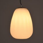 GLOBOSTAR® FREYA 00745 Μοντέρνο Κρεμαστό Φωτιστικό Οροφής με Ντουί 1 x E27 AC 220-240V IP20 - Λευκό & Ασημί - Μ24 x Π24 x Υ35cm - Image 3