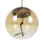 GLOBOSTAR® AXTON 00748 Μοντέρνο Κρεμαστό Φωτιστικό Οροφής LED 5W 500lm 180° AC 220-240V IP20 Θερμό Λευκό 2700K - Sanan SMD Chip - Χρυσό & Μελί - Μ30 x Π30 x Υ30cm - 2 Xρόνια Εγγύηση - Image 6