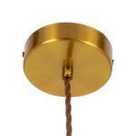 GLOBOSTAR® AXTON 00748 Μοντέρνο Κρεμαστό Φωτιστικό Οροφής LED 5W 500lm 180° AC 220-240V IP20 Θερμό Λευκό 2700K - Sanan SMD Chip - Χρυσό & Μελί - Μ30 x Π30 x Υ30cm - 2 Xρόνια Εγγύηση - Image 8