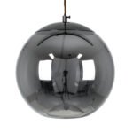 GLOBOSTAR® ΑΧΤΟΝ 00749 Μοντέρνο Κρεμαστό Φωτιστικό Οροφής LED 7W 500lm 180° AC 220-240V IP20 Θερμό Λευκό 2700K - Sanan SMD Chip - Μαύρο & Μαύρο Φιμέ - Μ30 x Π30 x Υ30cm - 2 Χρόνια Εγγύηση - Image 5