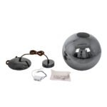 GLOBOSTAR® ΑΧΤΟΝ 00749 Μοντέρνο Κρεμαστό Φωτιστικό Οροφής LED 7W 500lm 180° AC 220-240V IP20 Θερμό Λευκό 2700K - Sanan SMD Chip - Μαύρο & Μαύρο Φιμέ - Μ30 x Π30 x Υ30cm - 2 Χρόνια Εγγύηση - Image 9