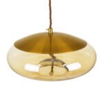 GLOBOSTAR® ΑΧΤΟΝ 00750 Μοντέρνο Κρεμαστό Φωτιστικό Οροφής LED 7W 500lm 180° AC 220-240V IP20 Θερμό Λευκό 2700K - Sanan SMD Chip - Μελί & Χρυσό - Μ30 x Π30 x Υ15cm - 2 Χρόνια Εγγύηση - Image 7