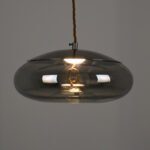 GLOBOSTAR® AXTON 00751 Μοντέρνο Κρεμαστό Φωτιστικό Οροφής LED 5W 500lm 180° AC 220-240V IP20 Θερμό Λευκό 2700K - Sanan SMD Chip - Μαύρο & Μαύρο Φιμέ - Μ30 x Π30 x Υ15cm - 2 Xρόνια Εγγύηση - Image 3