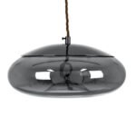 GLOBOSTAR® AXTON 00751 Μοντέρνο Κρεμαστό Φωτιστικό Οροφής LED 5W 500lm 180° AC 220-240V IP20 Θερμό Λευκό 2700K - Sanan SMD Chip - Μαύρο & Μαύρο Φιμέ - Μ30 x Π30 x Υ15cm - 2 Xρόνια Εγγύηση - Image 5