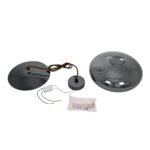 GLOBOSTAR® AXTON 00751 Μοντέρνο Κρεμαστό Φωτιστικό Οροφής LED 5W 500lm 180° AC 220-240V IP20 Θερμό Λευκό 2700K - Sanan SMD Chip - Μαύρο & Μαύρο Φιμέ - Μ30 x Π30 x Υ15cm - 2 Xρόνια Εγγύηση - Image 9