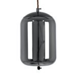 GLOBOSTAR® ΑΧΤΟΝ 00753 Μοντέρνο Κρεμαστό Φωτιστικό Οροφής LED 7W 500lm 180° AC 220-240V IP20 Θερμό Λευκό 2700K - Sanan SMD Chip - Μαύρο & Μαύρο Φιμέ - Μ18 x Π18 x Υ18cm - 2 Χρόνια Εγγύηση