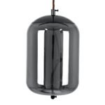 GLOBOSTAR® ΑΧΤΟΝ 00753 Μοντέρνο Κρεμαστό Φωτιστικό Οροφής LED 7W 500lm 180° AC 220-240V IP20 Θερμό Λευκό 2700K - Sanan SMD Chip - Μαύρο & Μαύρο Φιμέ - Μ18 x Π18 x Υ18cm - 2 Χρόνια Εγγύηση - Image 5