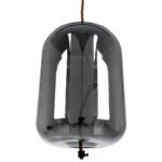 GLOBOSTAR® ΑΧΤΟΝ 00753 Μοντέρνο Κρεμαστό Φωτιστικό Οροφής LED 7W 500lm 180° AC 220-240V IP20 Θερμό Λευκό 2700K - Sanan SMD Chip - Μαύρο & Μαύρο Φιμέ - Μ18 x Π18 x Υ18cm - 2 Χρόνια Εγγύηση - Image 6