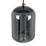 GLOBOSTAR® ΑΧΤΟΝ 00753 Μοντέρνο Κρεμαστό Φωτιστικό Οροφής LED 7W 500lm 180° AC 220-240V IP20 Θερμό Λευκό 2700K - Sanan SMD Chip - Μαύρο & Μαύρο Φιμέ - Μ18 x Π18 x Υ18cm - 2 Χρόνια Εγγύηση - Image 7