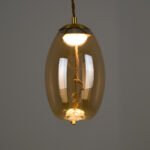 GLOBOSTAR® ΑΧΤΟΝ 00754 Μοντέρνο Κρεμαστό Φωτιστικό Οροφής LED 7W 500lm 180° AC 220-240V IP20 Θερμό Λευκό 2700K - Sanan SMD Chip - Μελί & Χρυσό - Μ17 x Π17 x Υ18cm - 2 Χρόνια Εγγύηση - Image 3